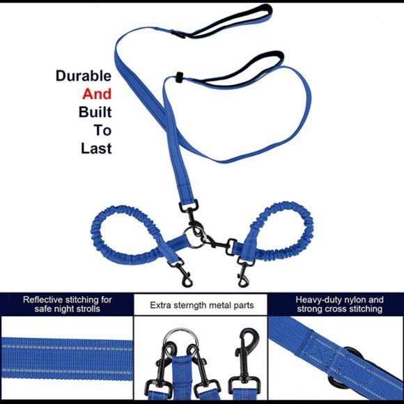 BWilkon Dual Dog Leash, Double Dog Leash, 360° Swivel No Tangle Dog Walking - Picture 7 of 7